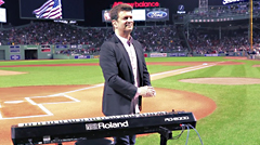 David Rosenthal (Billy Joel) National Anthem at Fenway Park Boston 2018